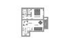 1 bedroom 1 bathroom floor plan at Townhomes On The Park in Phoenix, AZ
